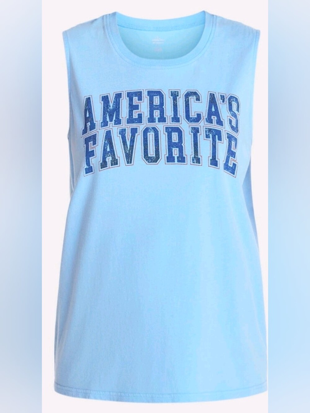 America's Favorite Sleeveless Tank Top - Light Blue NWT